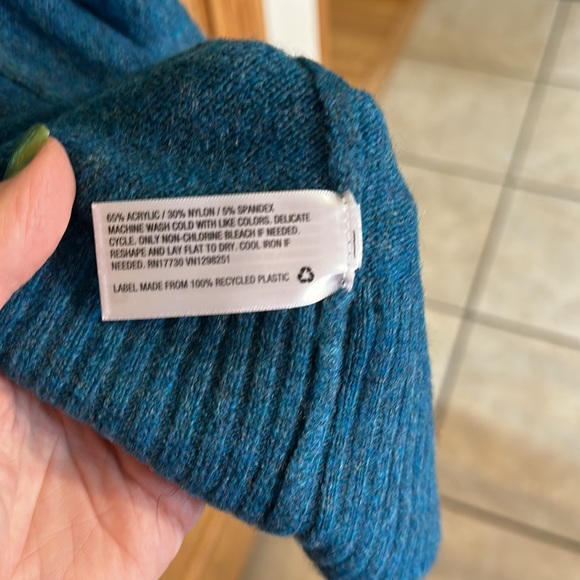 A new day- florescent yellow, like get blue and teal cardigan with front pockets - Picture 7 of 7